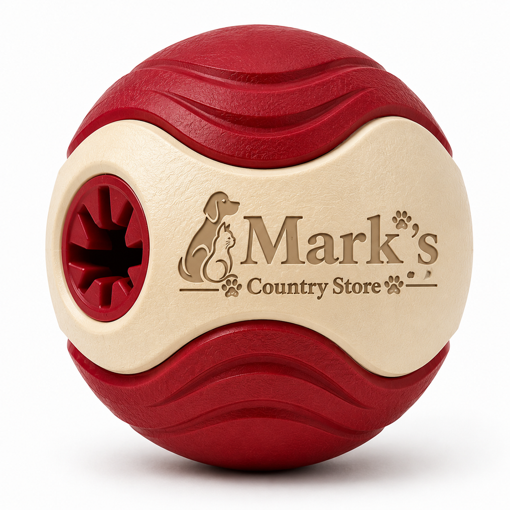 Interactive Treat-Dispensing Dog Ball with Textured Grip and Side Opening