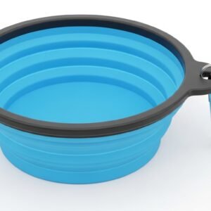 Collapsible Silicone Pet Bowl, Portable Foldable Travel Dish for Dogs & Cats