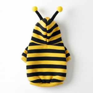 Cute Bee Design Pet Hoodie, Soft Winter Wear for Dogs & Cats